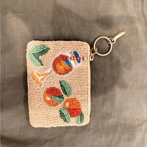 Beaded Fruit Keychain Pouch